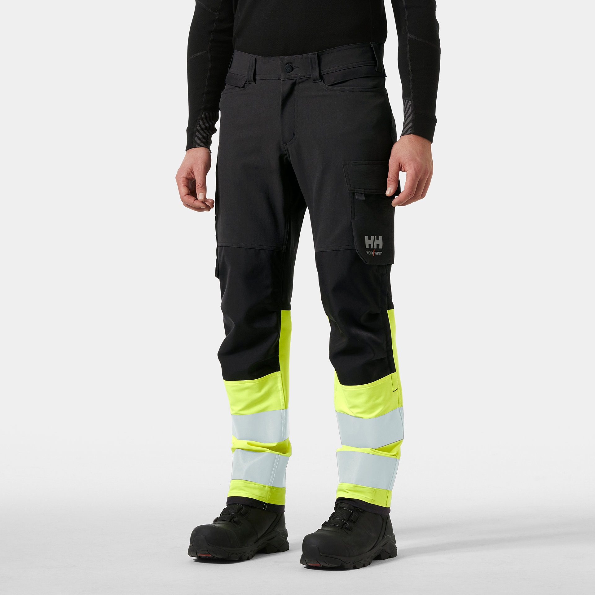 Helly Hansen ALNA 4X CONNECT püksid HI-VIS kl. 1, kollane/must