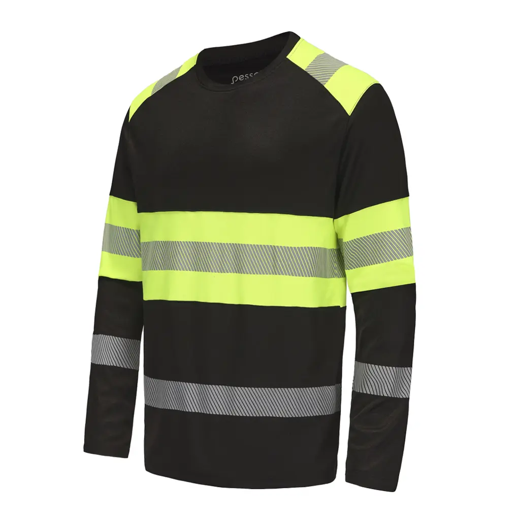 Pesso HI VIS särk pikkade varrukatega kl.1 must/kollane