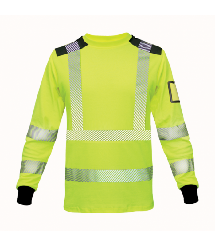 BoSafety RICO LONG pikkade varrukatega T-särk Hi-Vis kl.3 kollane