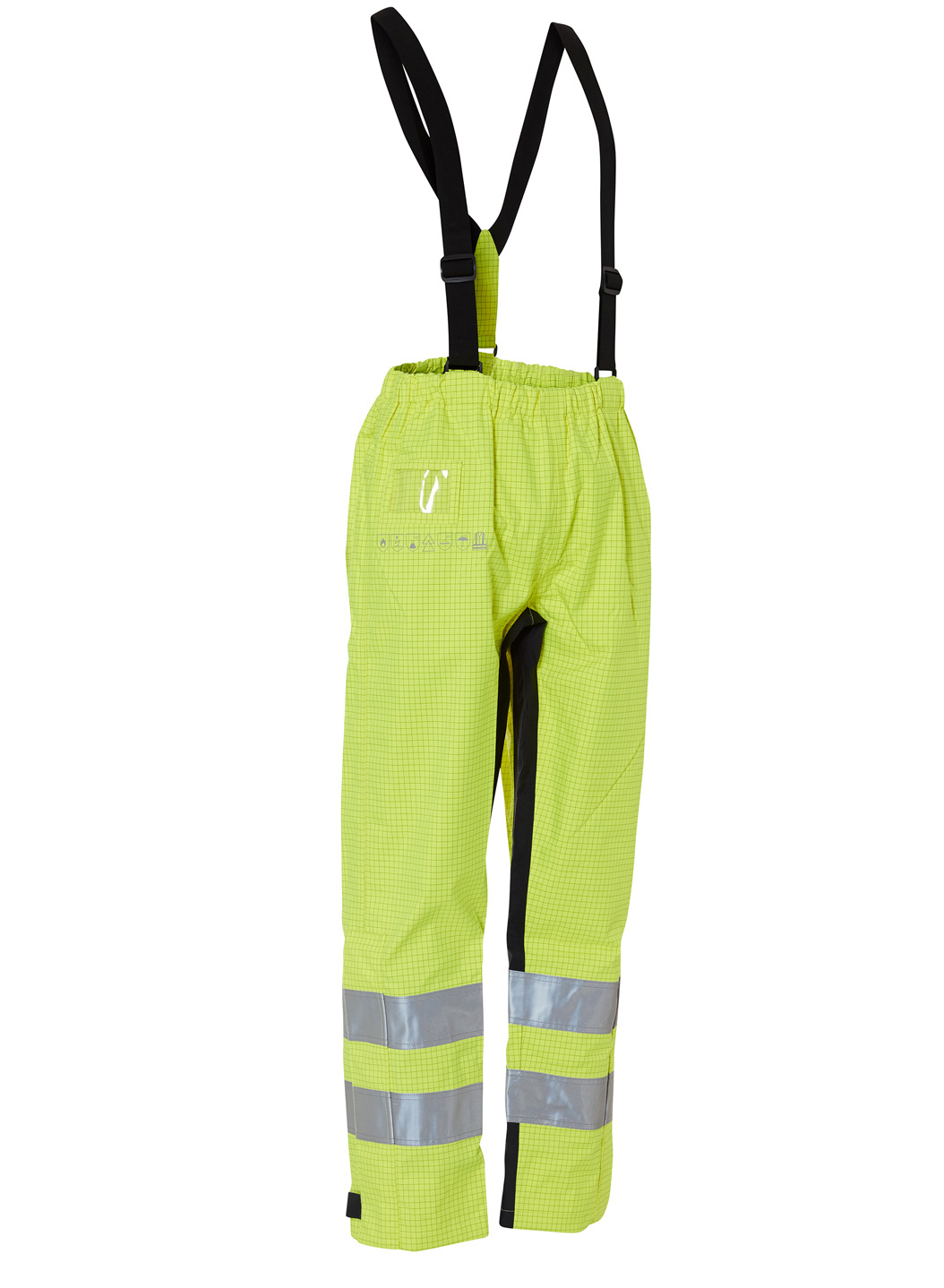 ELKA Securetech Multinorm Electric Arc HI-VIS püksid traksidega kollane