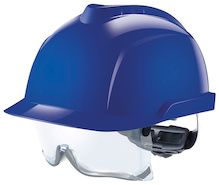 MSA V-Gard 930 kiiver integreeritud prillidega, ventileerimata, sinine
