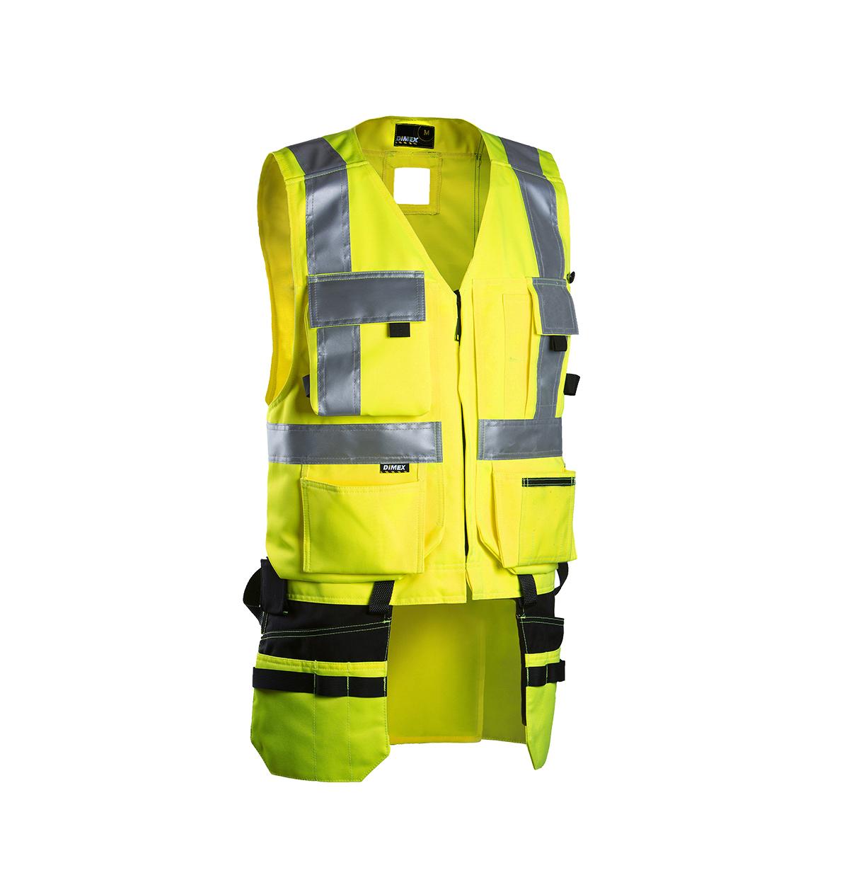 Dimex ripptaskutega vest HI-VIS kollane/must kl2