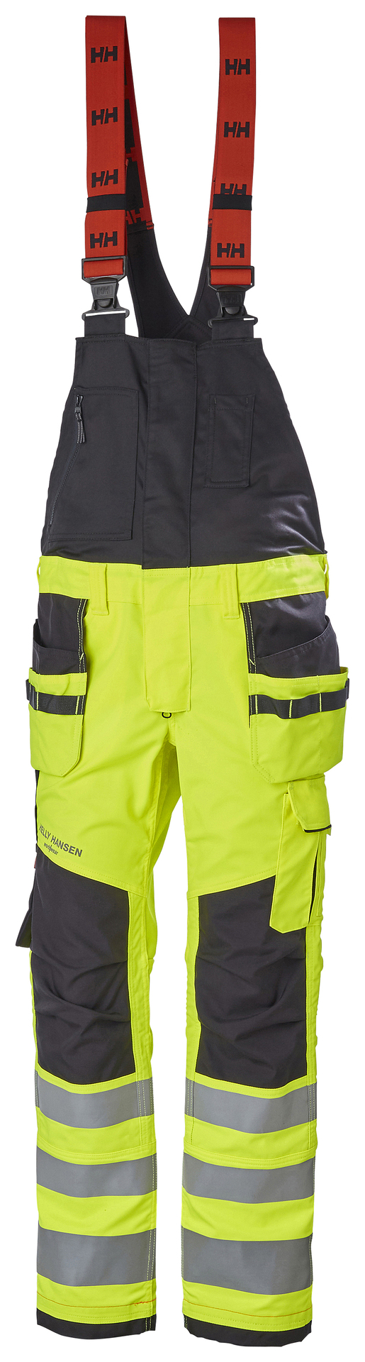 Helly Hansen ALNA 2.0 Hi-Vis traksipüksid ripptaskutega kl.2 kollane