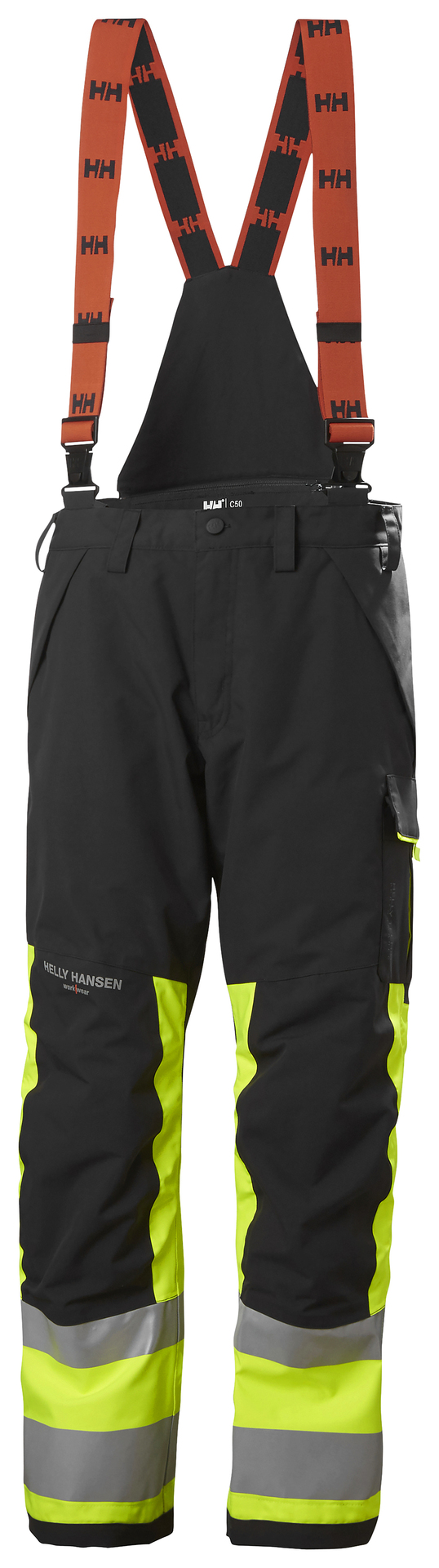 Helly Hansen ALNA 2.0 SHELL HI-VIS traksipüksid kl.1 kollane/must