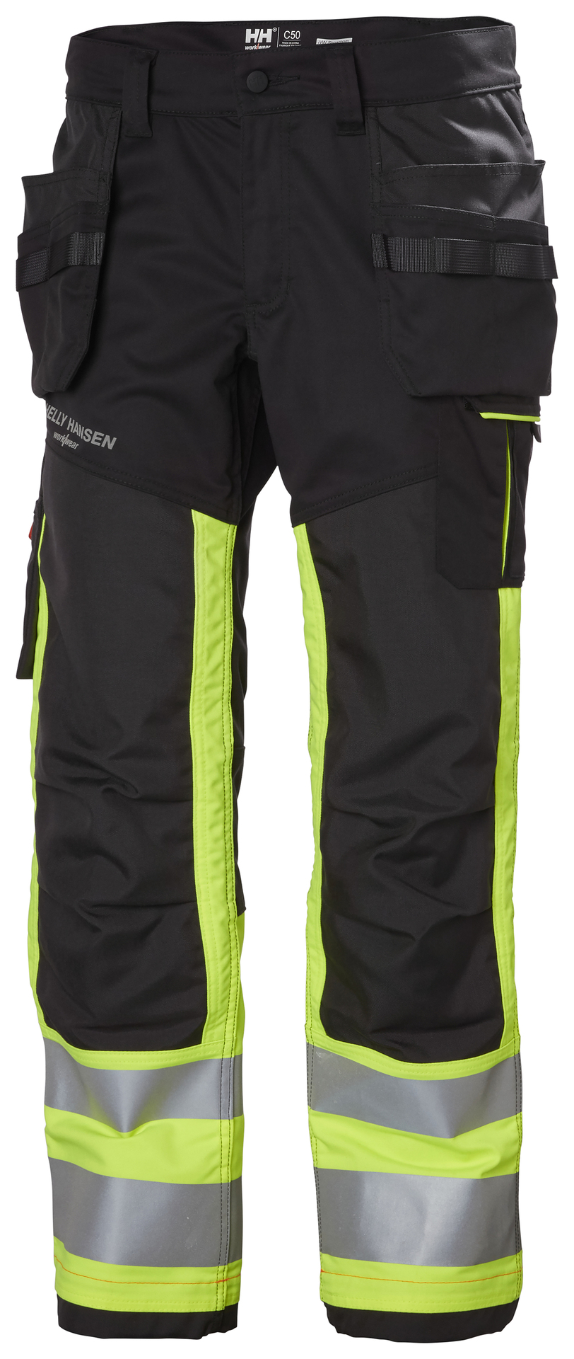 Helly Hansen ALNA 2.0 Construction ripptaskutega püksid HI-VIS kl.1, kollane