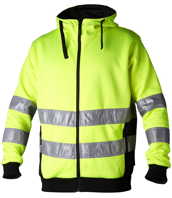 Top Swede HI-VIS kapuutsiga pusa, kollane/must