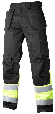 Top Swede püksid ripptaskutega HI VIS must/kollane