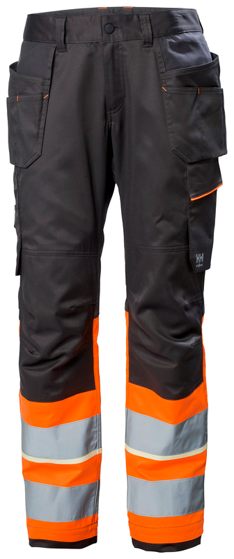 Helly Hansen UC-ME Construction ripptaskutega püksid HI-VIS kl1, oranž/must