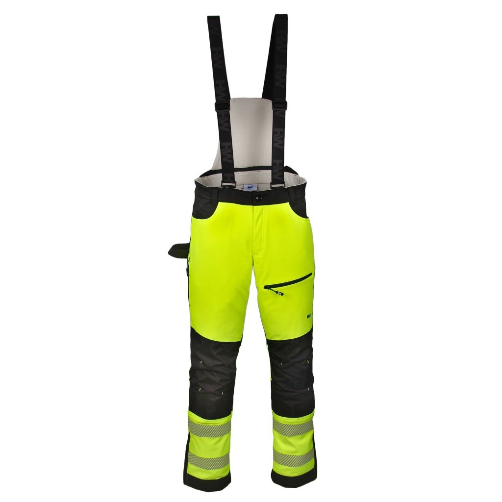 HW Scout softshell soojad traksipüksid Hi-Vis kollane
