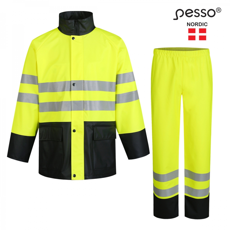 Pesso HI-VIS vihmajope+püksid lk.2, kollane