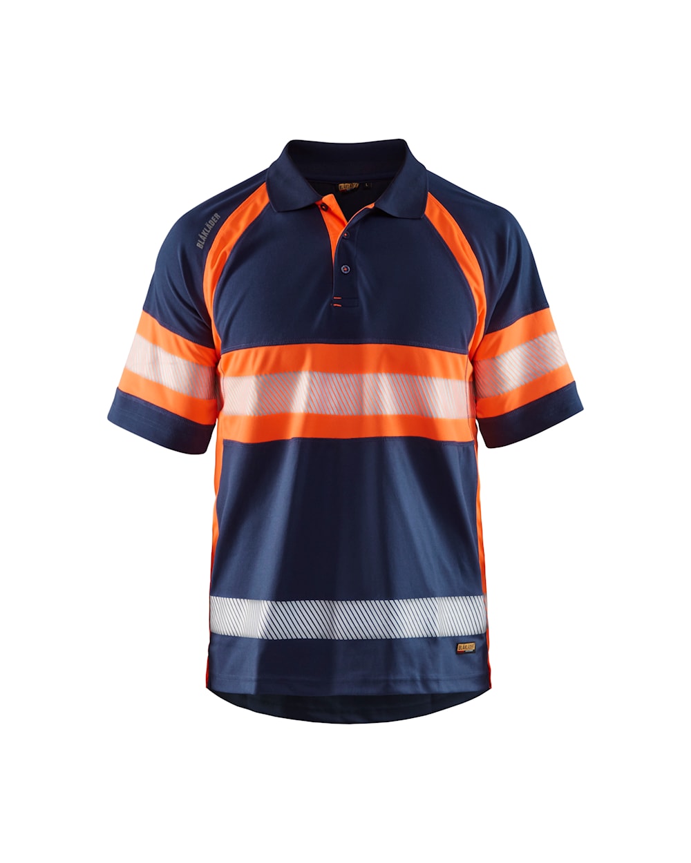 Blåkläder polosärk UV kaitsega Hi-Vis kl.1 tumesinine/neoonoranž