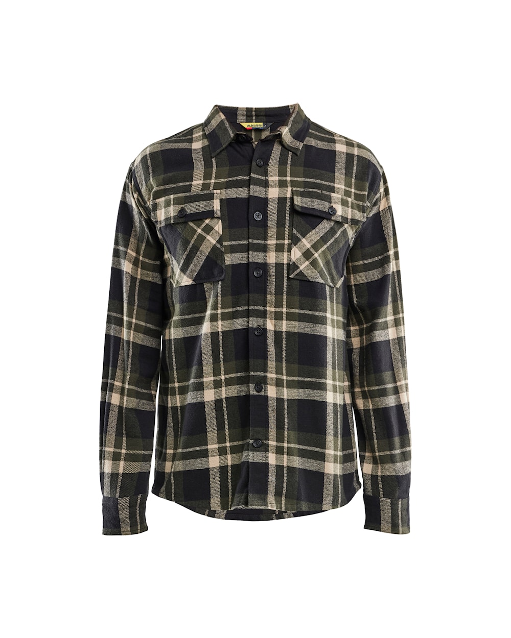 Blåkläder flanellsärk metsaroheline/must
