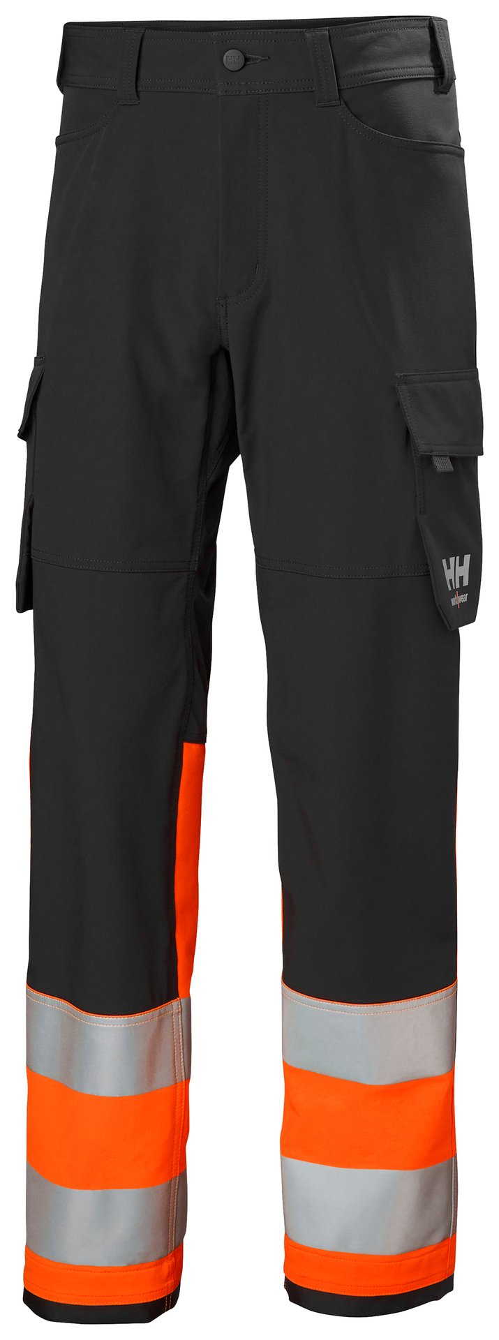 Helly Hansen ALNA 4X CARGO tööpüksid HI-VIS kl.1, oranž/must