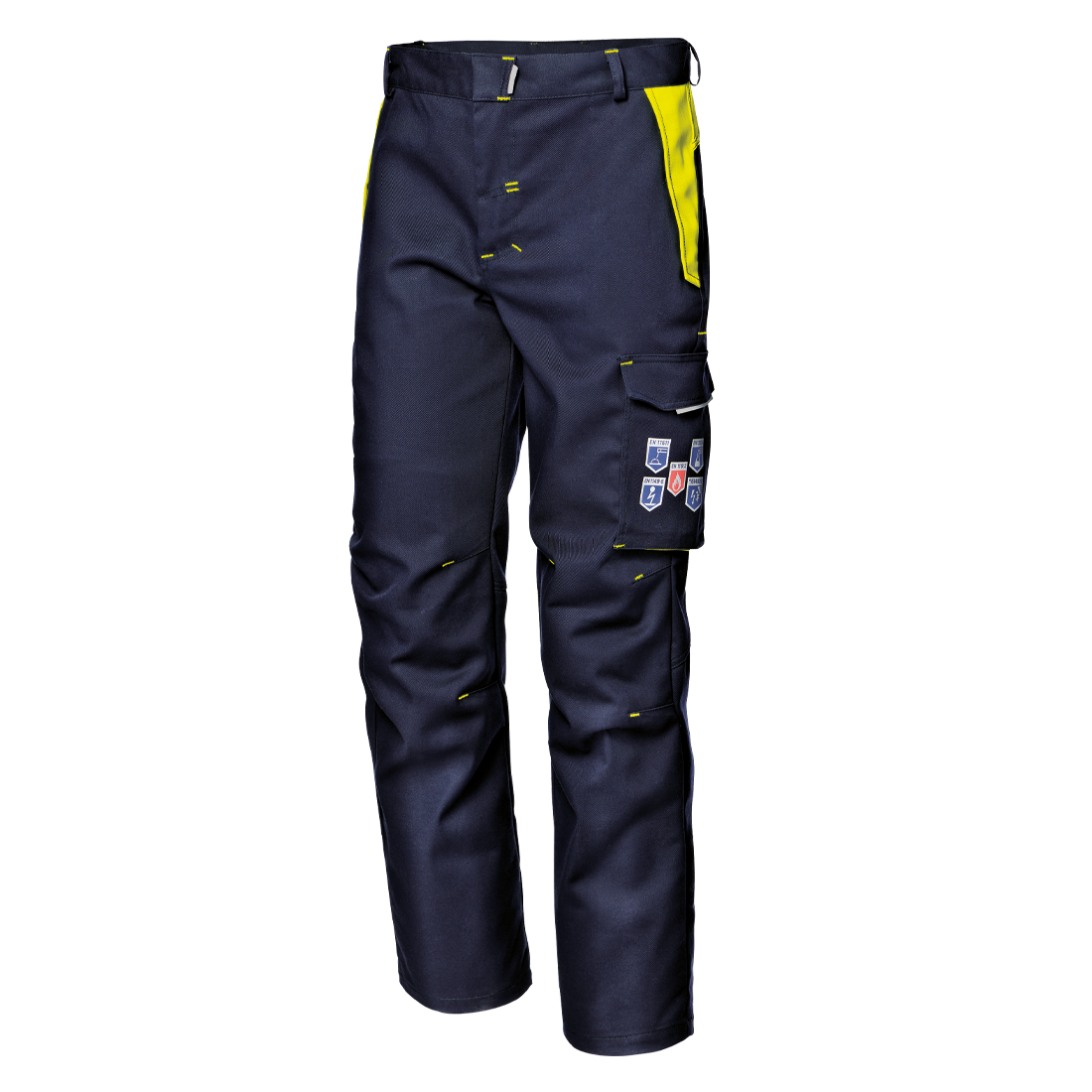 Sir Safety POLYTECH STRETCH sädemekindlad püksid tumesinine/kollane keevitajale