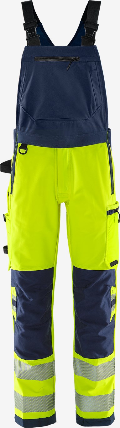 Fristads STIBY GREEN 1031 GSTP 4X Stretch traksipüksid Hi-Vis kl. 2, kollane/tumesinine EPD