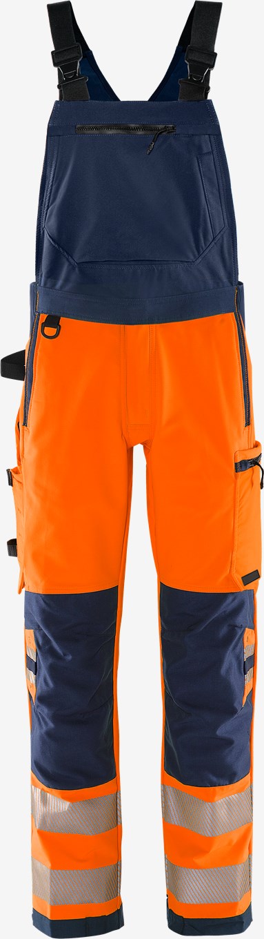 Fristads STIBY GREEN 1031 GSTP 4X Stretch traksipüksid Hi-Vis kl. 2, oranž/tumesinine EPD