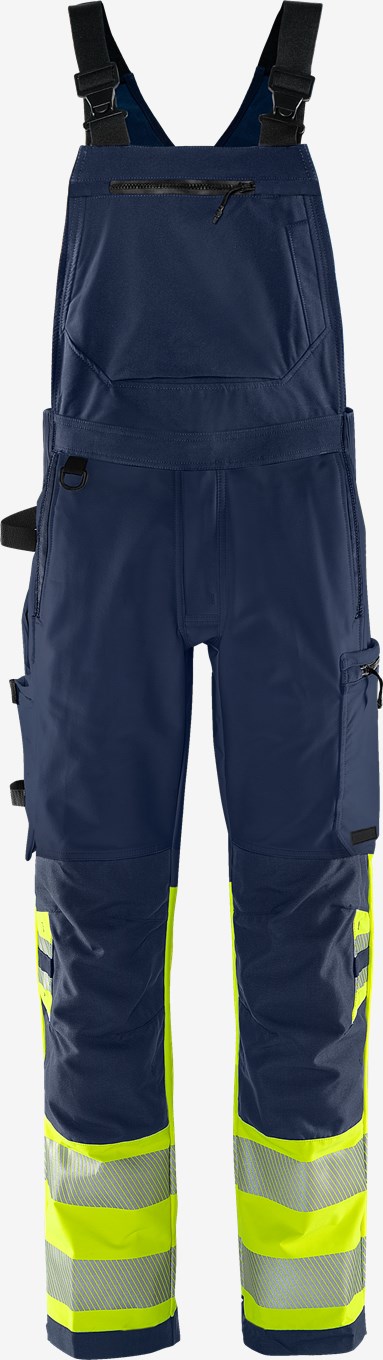 Fristads STIBY GREEN 1032 GSTP 4X Stretch traksipüksid Hi-Vis kl. 1, kollane/tumesinine EPD