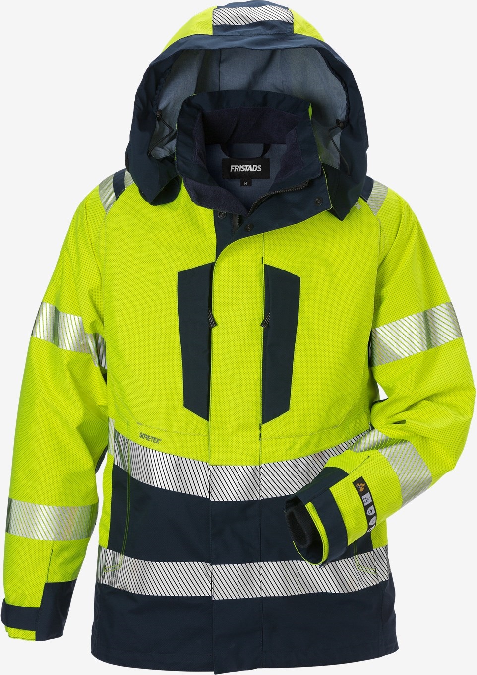 Fristads FLAMESTAT 4195 GXE Multinorm HI-VIS GORE-TEX PYRAD® naiste koorikjope kl3 kollane/tumesinine