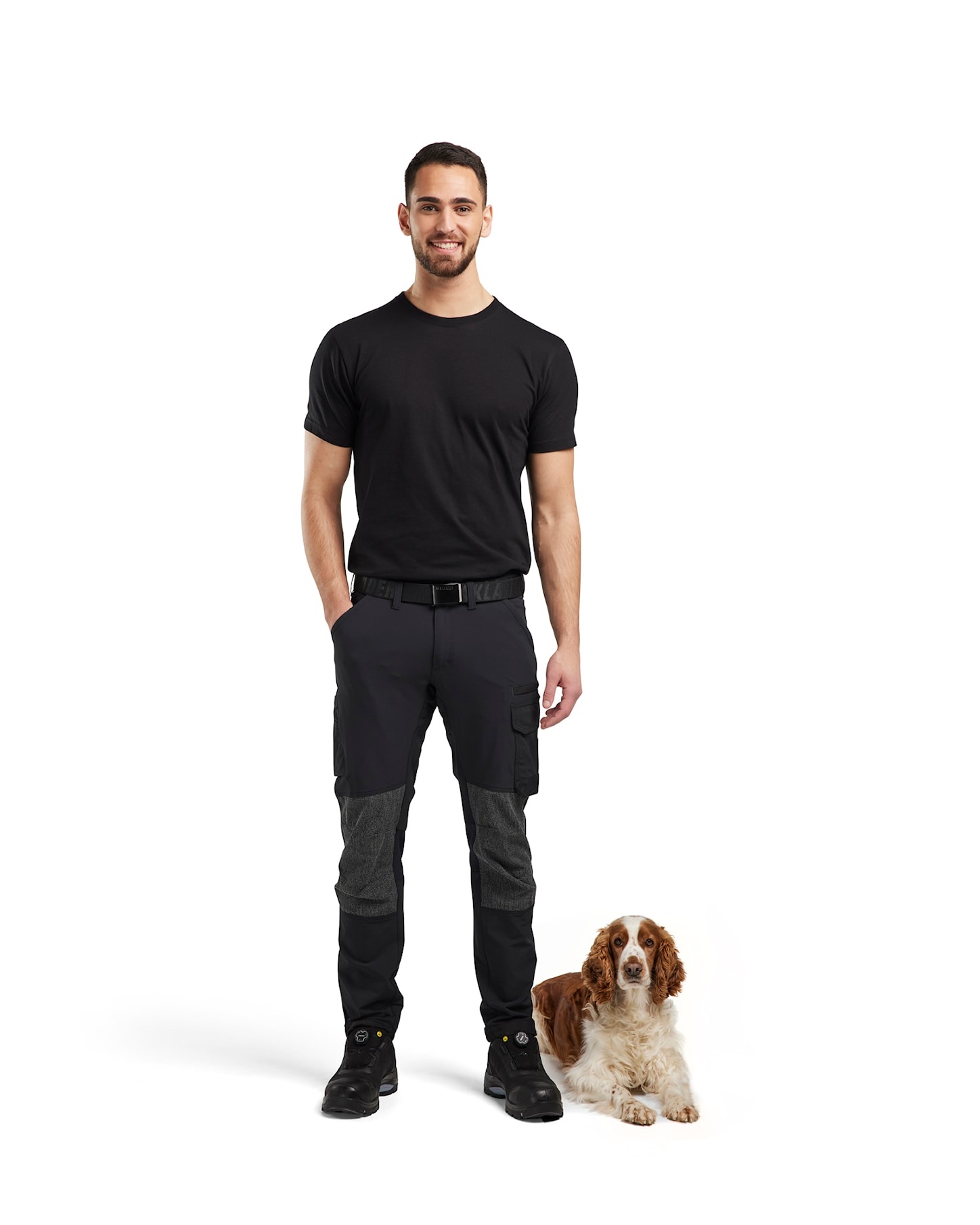 Blakläder püksid 4-way stretch must/tumehall