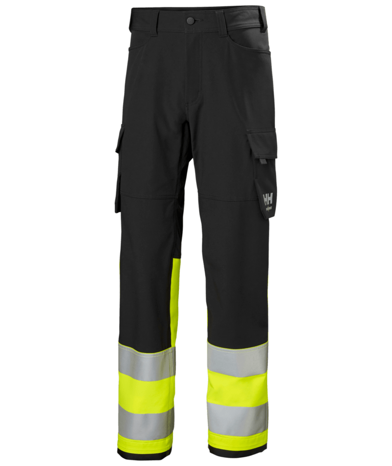 Helly Hansen ALNA 4X CARGO tööpüksid HI-VIS kl.1, kollane/must