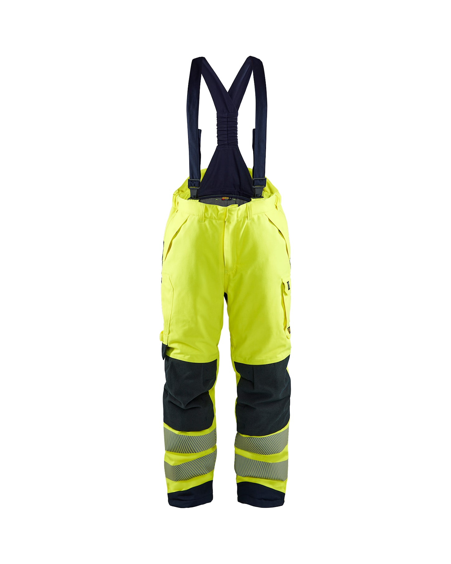 Blakläder Multinorm Inherent rinnatükiga talvetraksipüksid Hi-Vis kl.2 kollane/mariinsinine